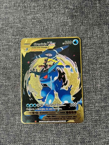 Pokemon, Tcg, Greninja Vmax, Tarjeta, Hecha De Acero Dorado