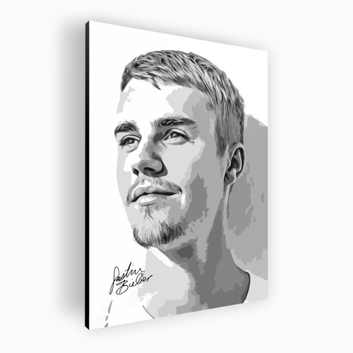 Cuadro Moderno Mural Poster Justin Bieber 60x84 Mdf