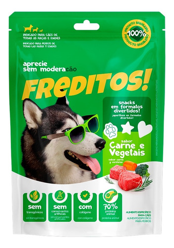 Petisco Para Cães Freditos Carne E Vegetais 50g