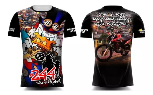 Camisa/Camiseta Moto - Grau Não é Crime - Favela