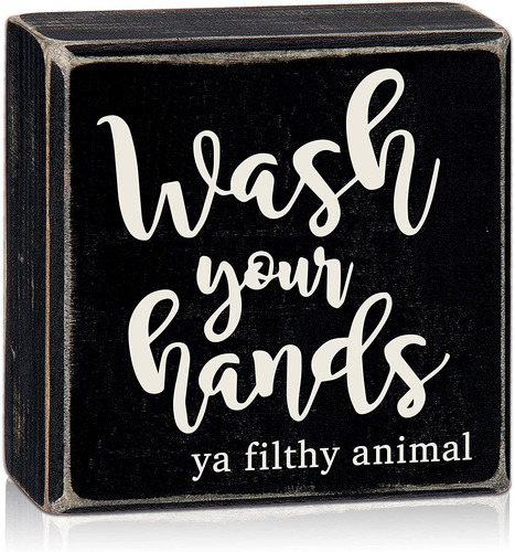 Mayavenue Funny Country Art Decor Box Signs, Wash Your ...