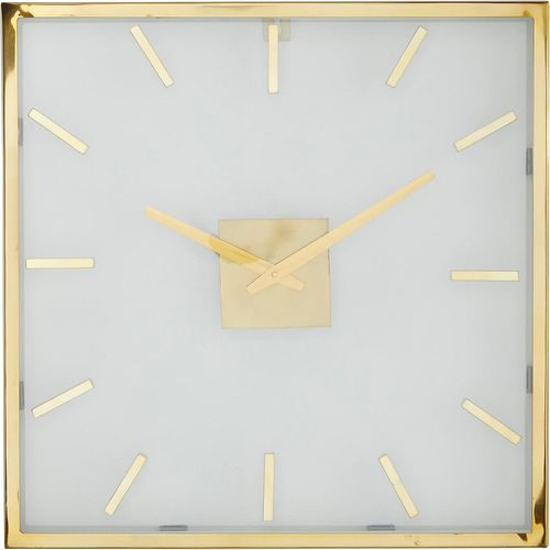 Reloj De Pared De Acero Inoxidable Con Cara Transparente, 20