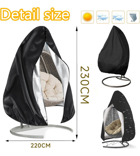 Funda De Columpio Para Exteriores Con Cremallera Y Cordón
