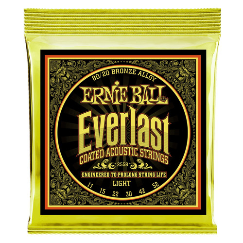 Ernie Ball 2558 Jgo Cuerdas Guitarra Everlast Coated 11-52