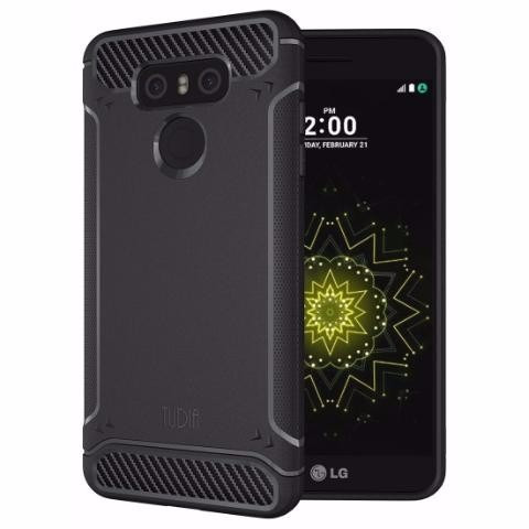 Estuche Tpu Carbono Negro LG G6 Anti Resbalo Max Proteccion