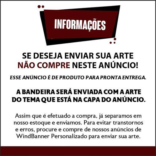 Wind Banner Para Loja Vivo Bandeira Com 2 M Kit Completo