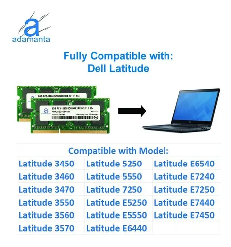 Memoria Ram 16gb Adamanta (2x8gb) Upgrade Para Dell Alienware Inspiron Latitude Optiplex Precision Vostro Ddr3l 1