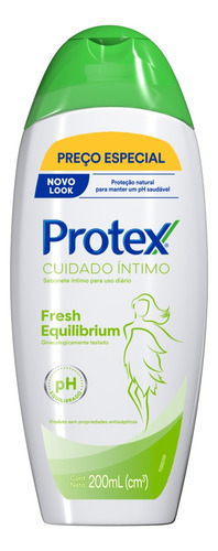 Sabonete Líquido Íntimo Fresh Equilibrium Protex Cuidado Íntimo Frasco 200ml Preço Especial