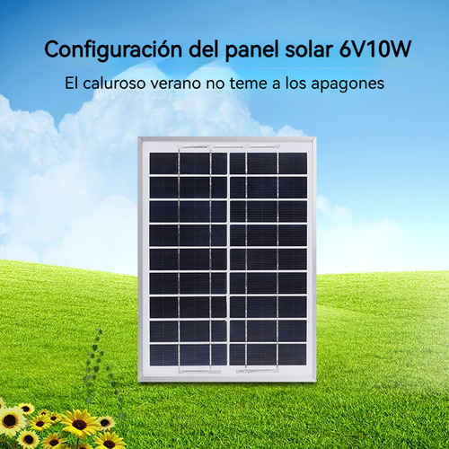 Ventilador De Piso Solar Recargable De Batería Silencioso 16 Pulgadas Con Luz Led Y Control Remoto,9 Velocidades Ajustables, 180° Giratorio