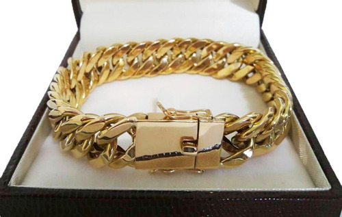 Pulseira Elos Duplos 40 Gramas 14mm Ouro 18k 750