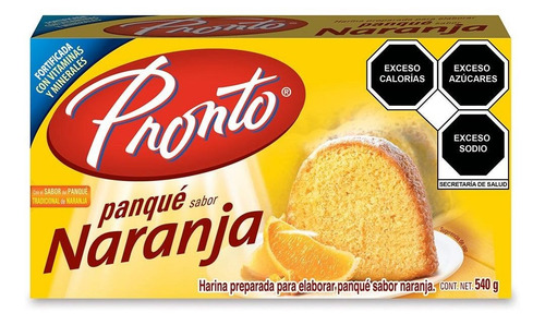 Panqué Pronto Sabor Naranja 540g