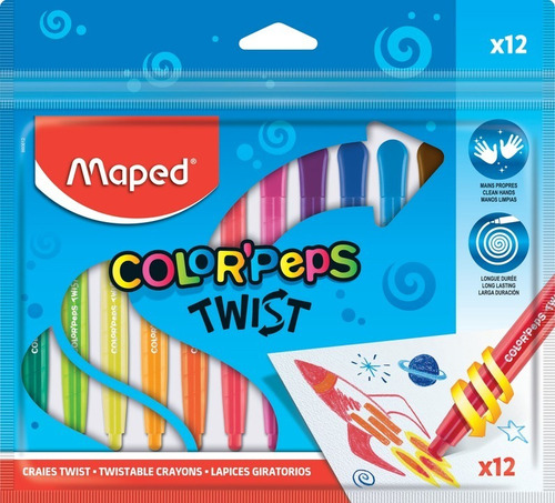 Crayon Maped Colorpeps Twist X12 Colores