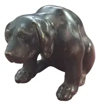 Comprar Antigua Estatuilla Bronce Figura De Perro Sentado 6cm Alto