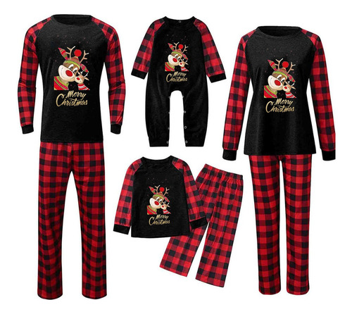 Conjunto De Pijama Navideño Familiar Para Padre, Madre Y [u]