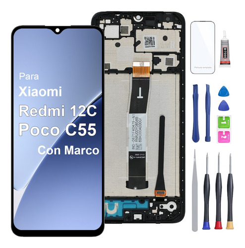 Para Xiaomi Redmi 12c/ Poco C55 Pantalla Lcd Con Marco