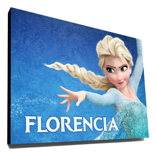 Cuadro Frozen Personalizado Con Tu Nombre 40x30 Cm Disney