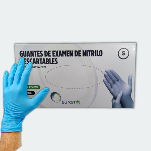Guantes Nitrilo // Euromix // C/n Anmat // Azul Xl