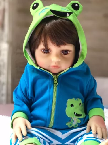 Boneco Reborn Menino Bebê Reborn Sapinho Realista 48 cm em Promoção na  Americanas