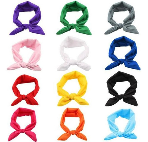12 Diademas Elásticas Para Bebés Y Niñas