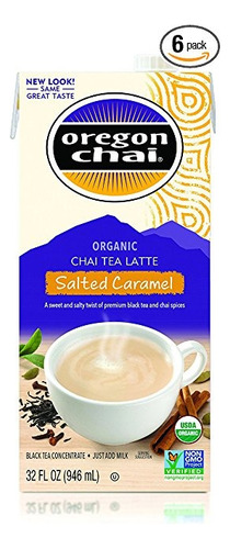 Oregon Chai Tea Latte Salados Caramelo, De 32 Onzas (paquete