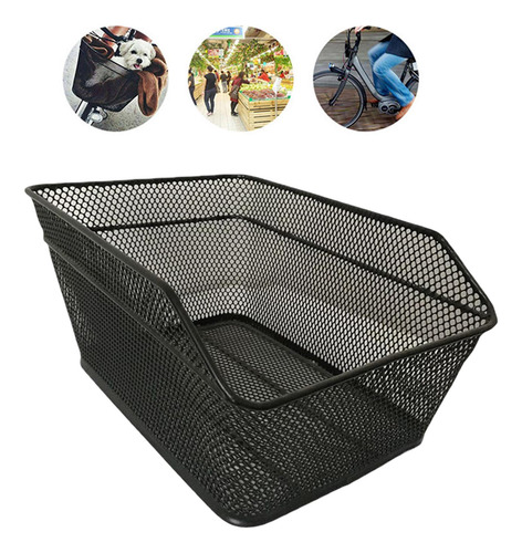 Cesta De Bicicleta Trasera Duradera, Herramienta De Metal,