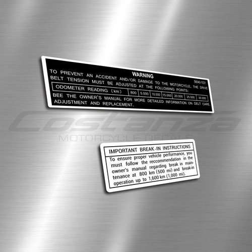 Calcos Kawasaki Vulcan 500 Warning Cubre Cadena Y Tanque