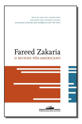 Libro Mundo Pos Americano O De Fareed Zakaria Cia Das Letra