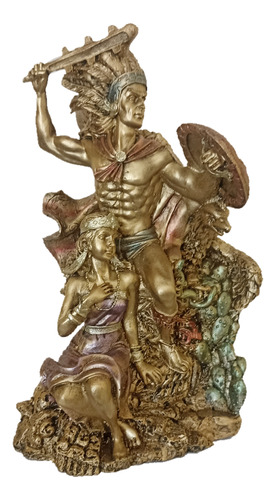 Figura Pareja Azteca 25 Cm De Altura 