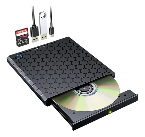 Leitor Cd Externo Para Laptop, Gravador Externo De Cd E Dvd