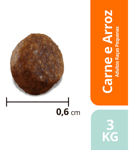 Ração Max Para Cães Adultos Porte Pequeno Carne E Arroz 3kg