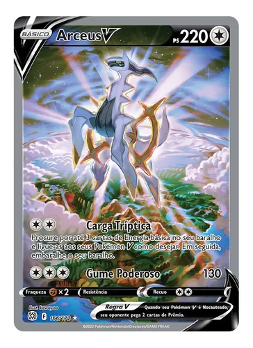 Carta Pokemon Lendário Arceus Full Art Gerações + Brindes