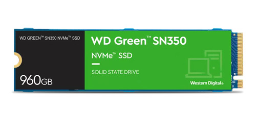 Imagen 1 de 3 de Disco sólido SSD interno Western Digital WD Green SN350 WDS960G2G0C 960GB