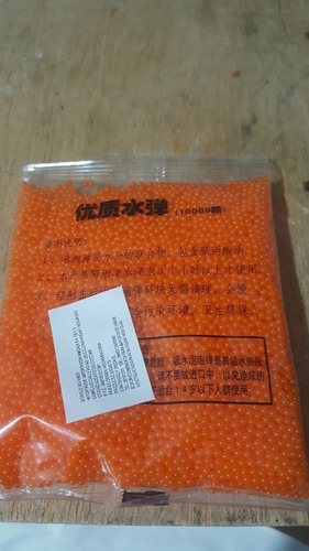 Hidrogel Naranja 10000 Balas Deshidratado 7-8mm
