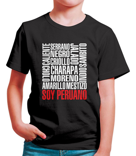 Polo Niño Soy Peruano (d0720 Boleto.store)