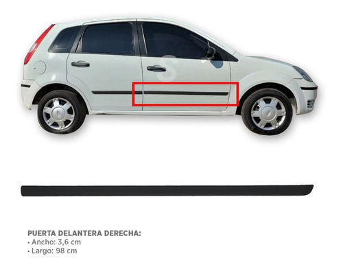 Bagueta Puerta Delantera Derecha Ford Fiesta 2004/2014 5p