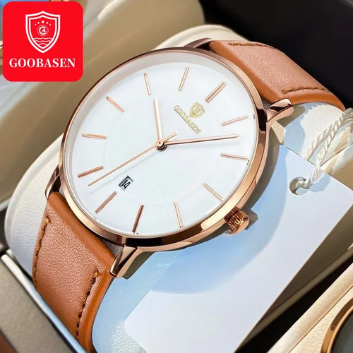 Reloj De Cuarzo Para Hombre Cooperson 701 Rose Shell White M