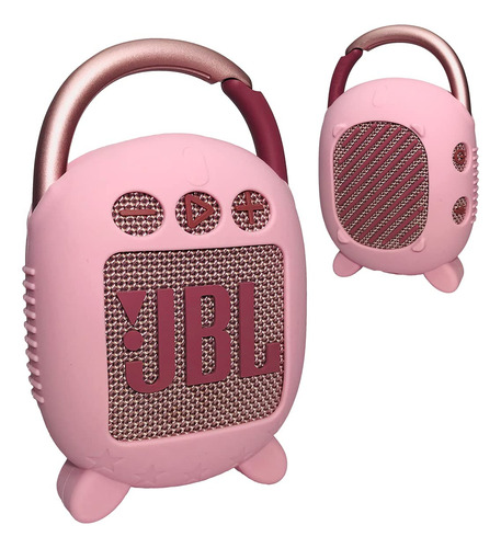 Funda De Silicona Rosa Para Altavoz Bluetooth Jbl Clip 4