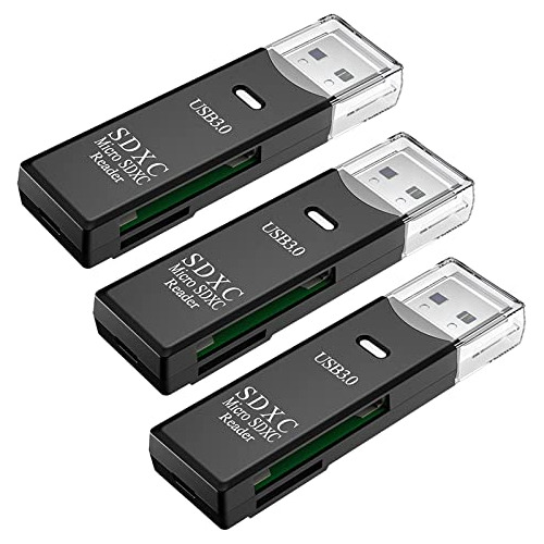 Lector De Tarjetas Usb3.0 Micro Sd, 5gbps, 2-en-1 (3pack)