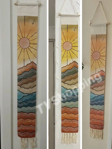 Tapiz De Macramé Bohemio Para Pared Decoración Hogar Dormito
