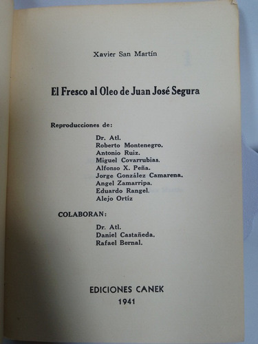 El Fresco Al Óleo De Juan José Segura -xavier San Martín- (Usado)