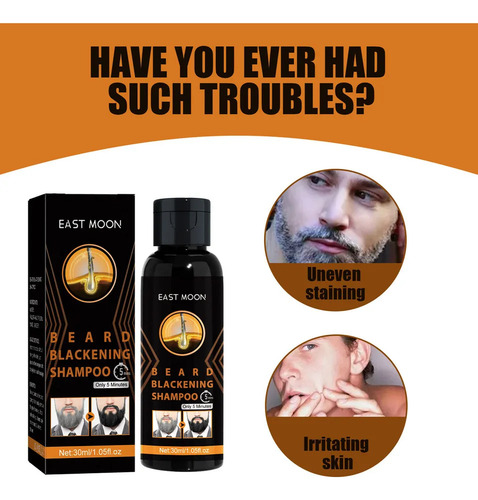 2 Champú Natural Para Oscurecer La Barba C Guys, Para Oscure