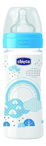 Chicco Biberon Well-being Flujo Regulable 2m+ 250ml/9oz Color Azul