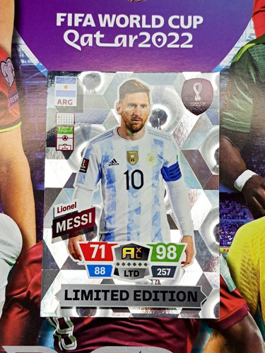 Tarjeta Lionel Messi Limited Adrenalyn Mundial Qatar 2022