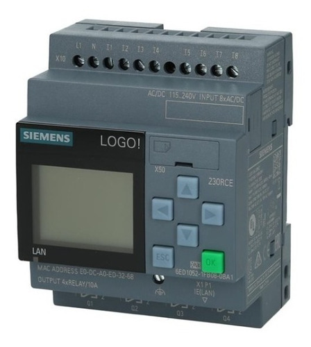 Siemens Plc Logo!8 12/24 Rce Di 8/do 4  6ed1052-1md08-0ba0