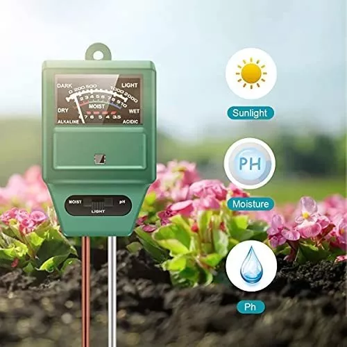 Medidor de Sensor de humedad del suelo, higrómetro para jardín, granja,  plantas de césped, luz de interior y exterior, PH