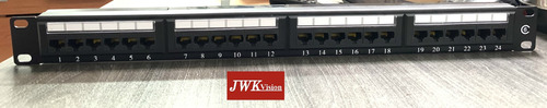 Patch Panel 24 Puertos Cat.6 Rj45 P/montaje En Bastidor Jwk