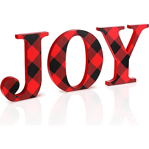 3 Piezas De Señales De Madera De  Joy  Navidad - Seña...