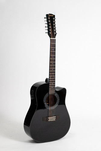 Guitarra Electroacústica Deviser L12x Bk 12 Cuerdas Defecto (Reacondicionado)