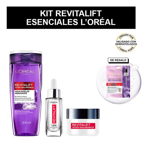 Kit L'oréal Revitalift + Mascarilla De Regalo