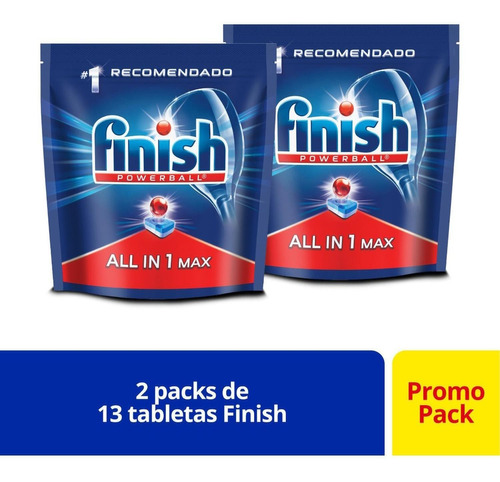 Finish Detergente Lavavajillas X 2 Und - Unidad A $125